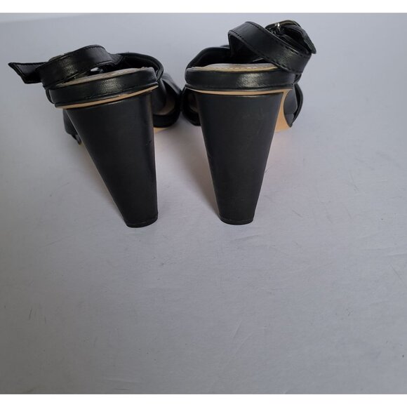 Vince Camuto Katie Soft Leather Slingback Block Heeled Sandals. Size 10M - Picture 3 of 9